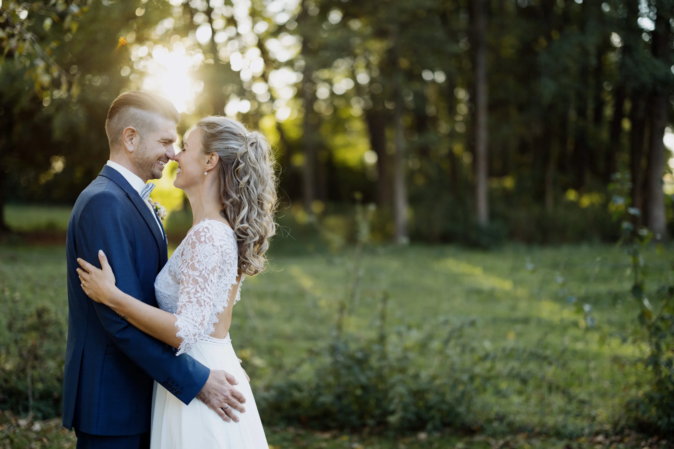 Brautpaarfotos Sonnenuntergang